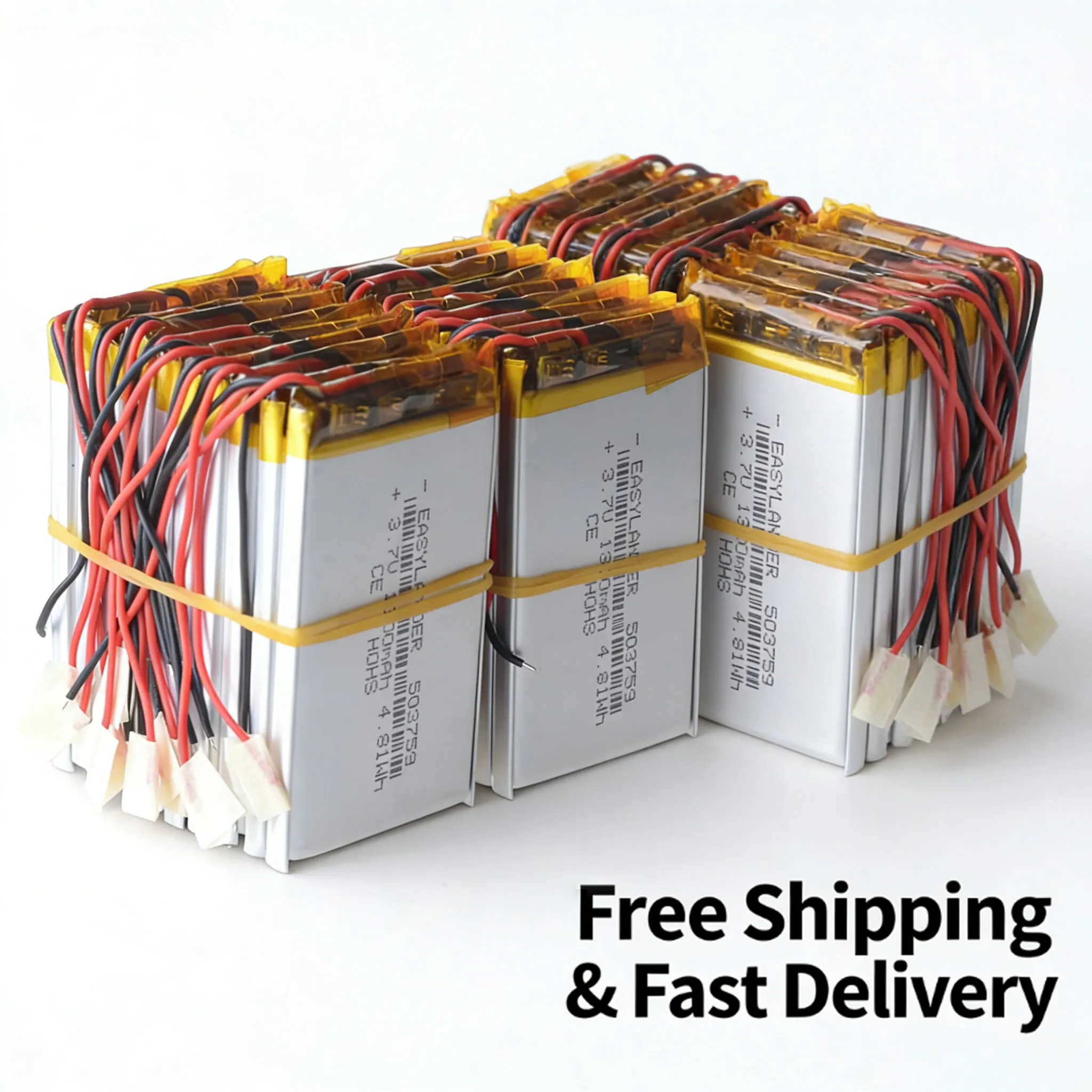 3.7V 1300mAh 503759 Li-ion Battery Silicone Wires Rechargeable for GPS MP3 DVD Bluetooth Devices
3.7V 1300mAh 503759 Li-ion Battery Silicone Wires Rechargeable for GPS MP3 DVD Bluetooth Devices