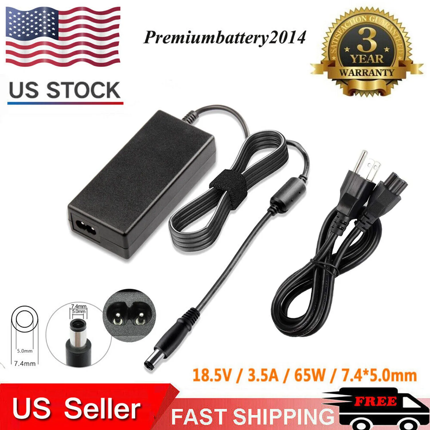 AC Power Charger +Cord for Compaq Presario CQ57-229WM CQ60-216DX Laptop + Cord
AC Power Charger +Cord for Compaq Presario CQ57-229WM CQ60-216DX Laptop + Cord