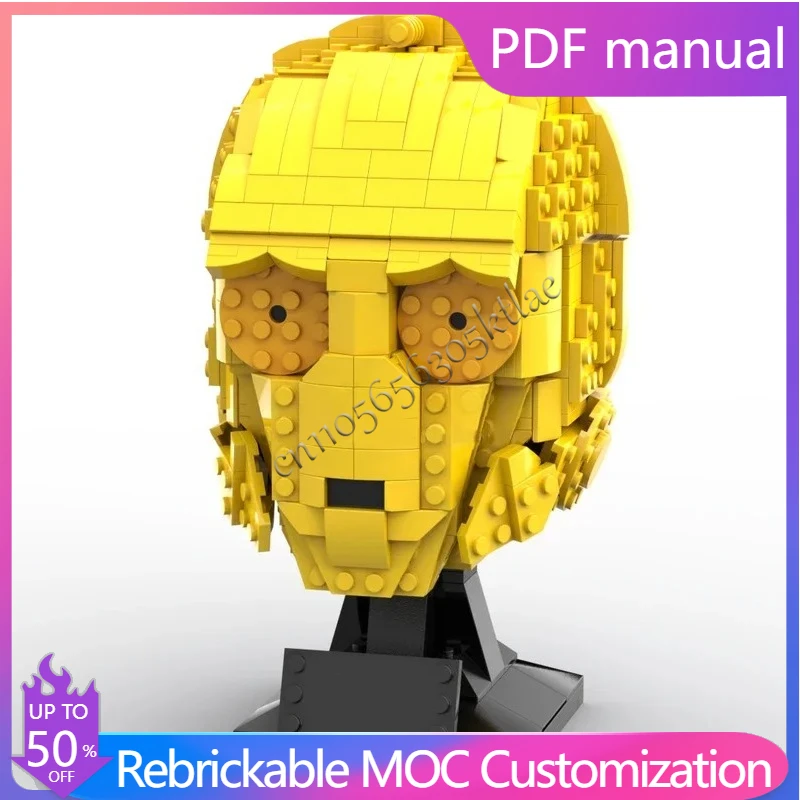 Moc 603 PCS Star Battle C-3PO Helmets Model Building Blocks Bricks Diy Education Assembly For Children Halloween Gift presents
Moc 603 PCS Star Battle C-3PO Helmets Model Building Blocks Bricks Diy Education Assembly For Children Halloween Gift presents