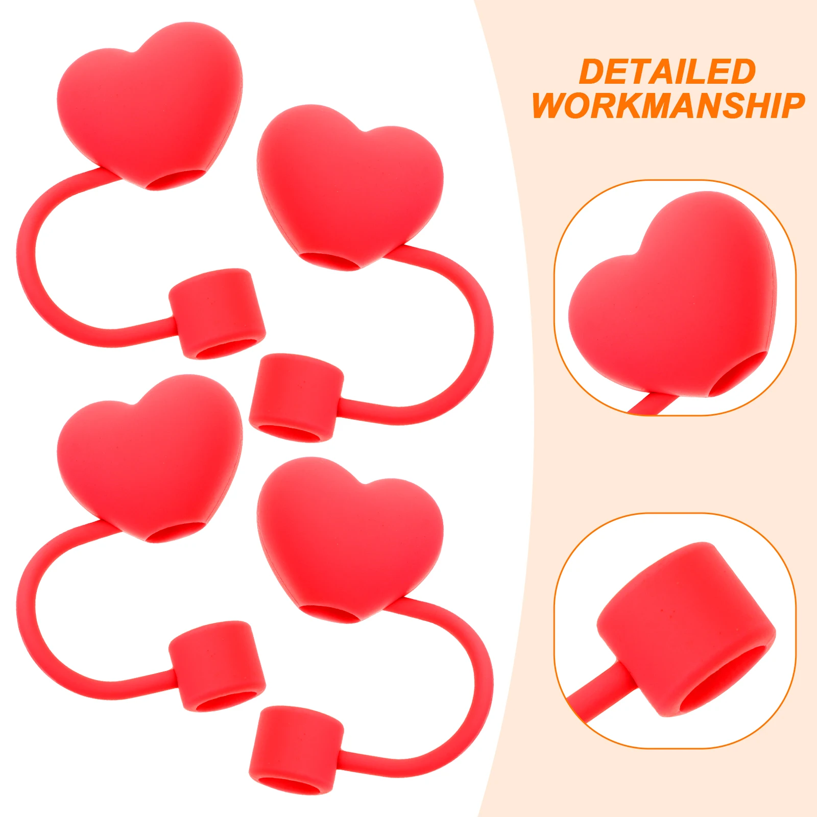 4pcs Heart Shaped Straw Caps Red Valentine Day Party Favor Cute Decorative Dust Plug Tips Protector Novelty Toppers Straw
4pcs Heart Shaped Straw Caps Red Valentine Day Party Favor Cute Decorative Dust Plug Tips Protector Novelty Toppers Straw