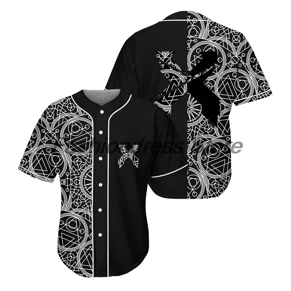 Excision Geometric Split Rave Baseball Jersey V-Neck Short Sleeve Button-Down Shirts Women Men Streetwear Tops
Excision Geometric Split Rave Baseball Jersey V-Neck Short Sleeve Button-Down Shirts Women Men Streetwear Tops