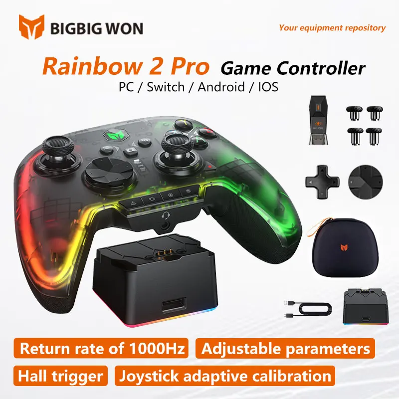 The BIGBIG WON Rainbow 2PRO multi-mode wireless Elite game control controller is compatible with PC/ Switch/ANDROID/IOS
The BIGBIG WON Rainbow 2PRO multi-mode wireless Elite game control controller is compatible with PC/ Switch/ANDROID/IOS