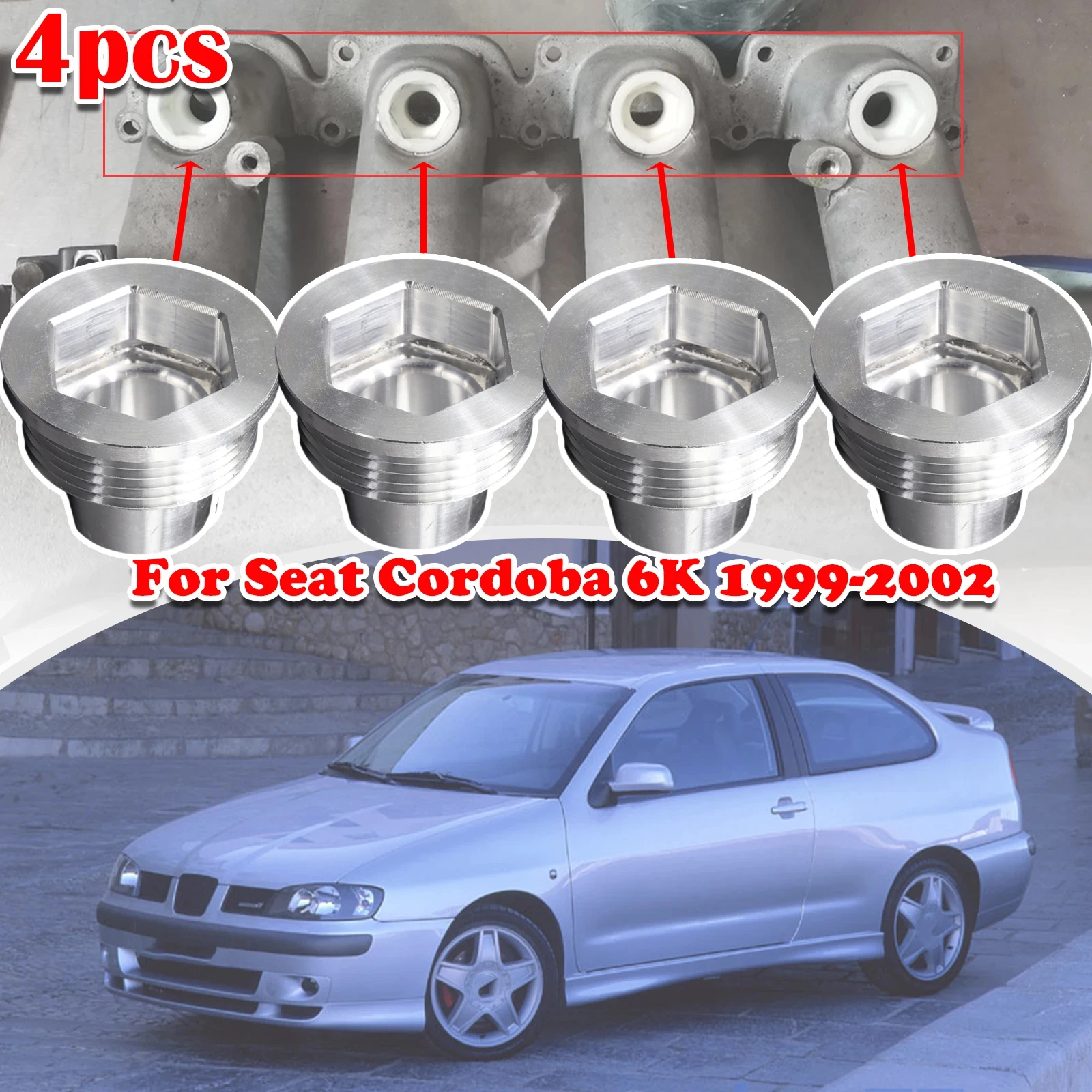 Set of 4 Upgrade Aluminum Fuel Injector Insert Cup Seat For Seat Cordoba 6K Car Replacement Parts 06B133555H 1999 2000 2001 2002
Set of 4 Upgrade Aluminum Fuel Injector Insert Cup Seat For Seat Cordoba 6K Car Replacement Parts 06B133555H 1999 2000 2001 2002