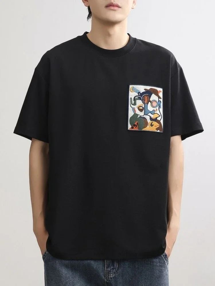 Loose T Shirt for Men O Neck Luxury High Quality Funny Cheap Clothes Top Ordinary Harajuku Korean Popular Y2k Hot Man Tee Shirts
Loose T Shirt for Men O Neck Luxury High Quality Funny Cheap Clothes Top Ordinary Harajuku Korean Popular Y2k Hot Man Tee Shirts
