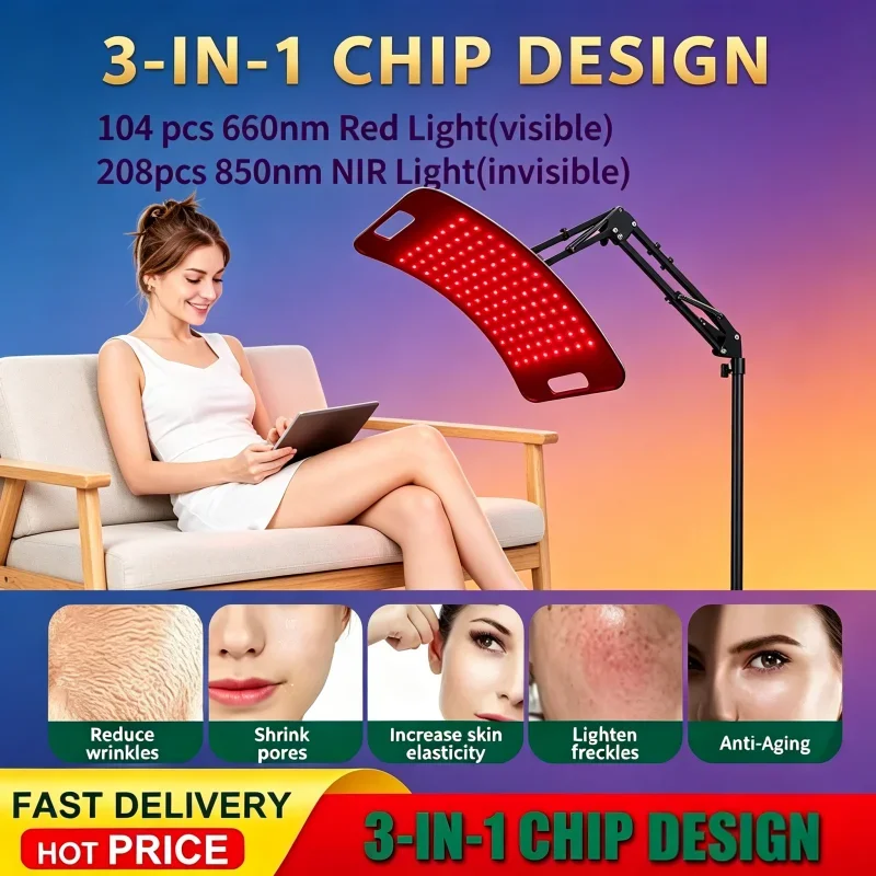 Infrared Light Panel with Stand Body Red Light Lamp 660nm 850nm Upgraded Near Infrared Light Device
Infrared Light Panel with Stand Body Red Light Lamp 660nm 850nm Upgraded Near Infrared Light Device
