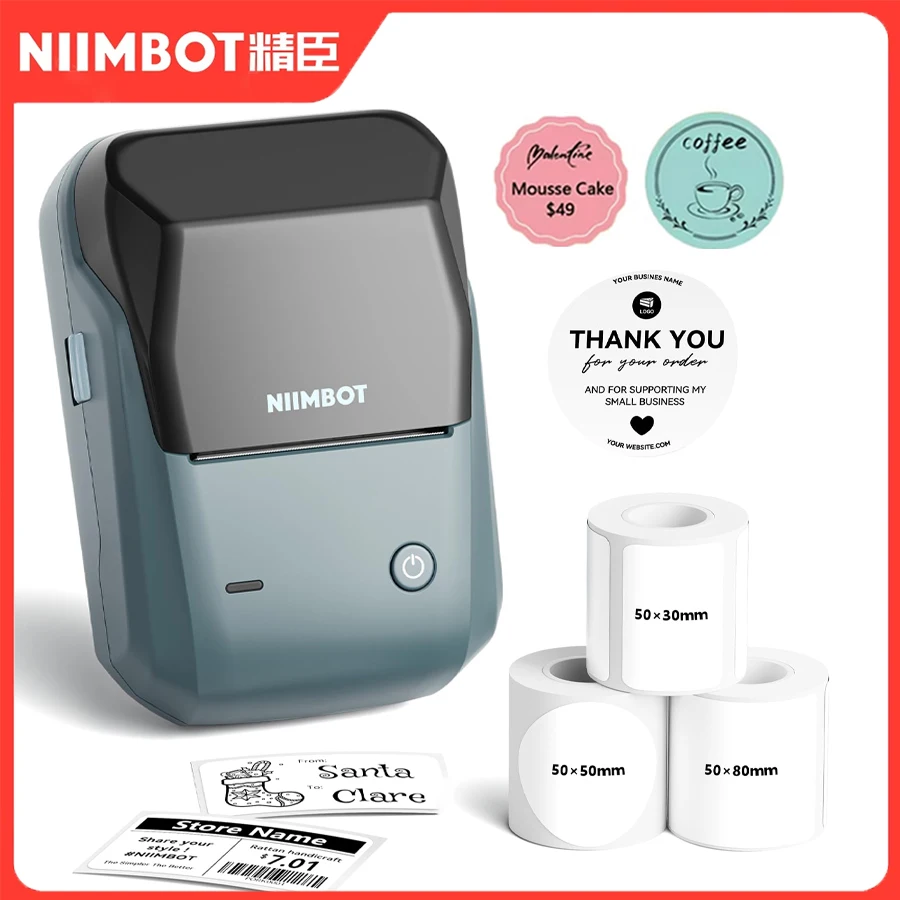 Niimbot B1/B21 Thermal Label Printer Color/White Label Printer Bluetooth Labeling Machine For Office/Commercial/Business/Home
Niimbot B1/B21 Thermal Label Printer Color/White Label Printer Bluetooth Labeling Machine For Office/Commercial/Business/Home