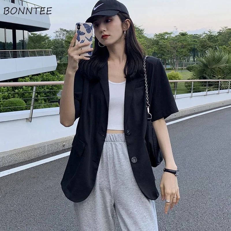 Blazers Women Summer Breathable Retro Loose Female Solid Casual Harajuku BF Style Chic All-match Daily Short Sleeve New Outwear
Blazers Women Summer Breathable Retro Loose Female Solid Casual Harajuku BF Style Chic All-match Daily Short Sleeve New Outwear