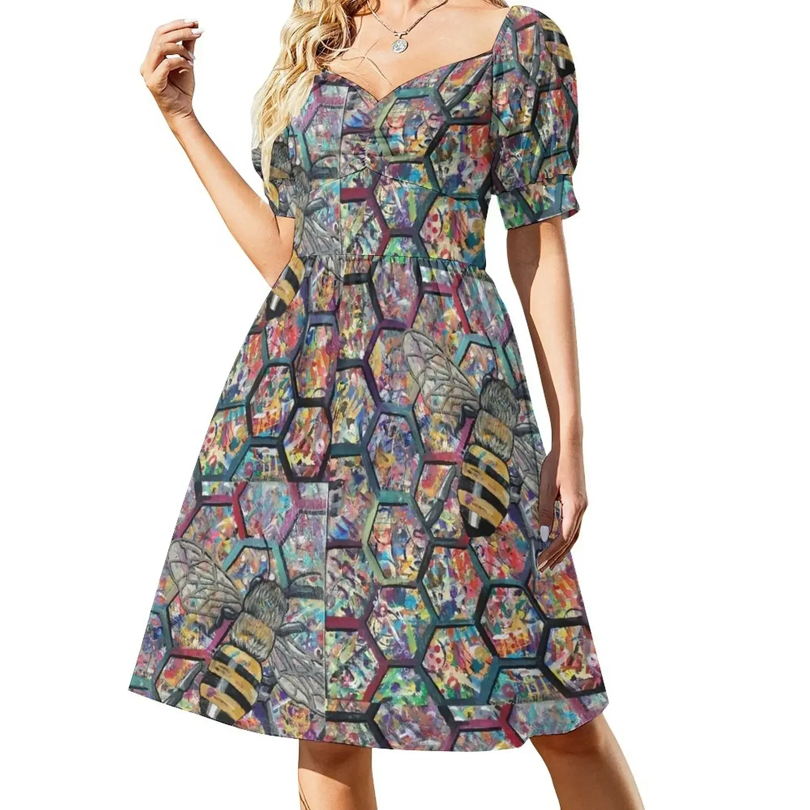 Bee Happy Short-Sleeved Dress women's evening dress 2025 elegant women's dresses for wedding Woman clothing Dress
Bee Happy Short-Sleeved Dress women's evening dress 2025 elegant women's dresses for wedding Woman clothing Dress