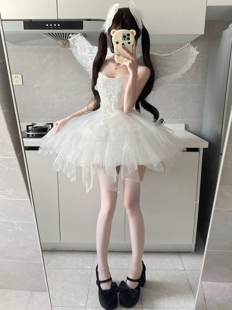 Pure Desire Sweet Girl ter Dr Angel Пышная юбка Хэллоуин Женский костюм Низкая эластичная кружевная талия с завязками Bustle Sle
Pure Desire Sweet Girl ter Dr Angel Пышная юбка Хэллоуин Женский костюм Низкая эластичная кружевная талия с завязками Bustle Sle