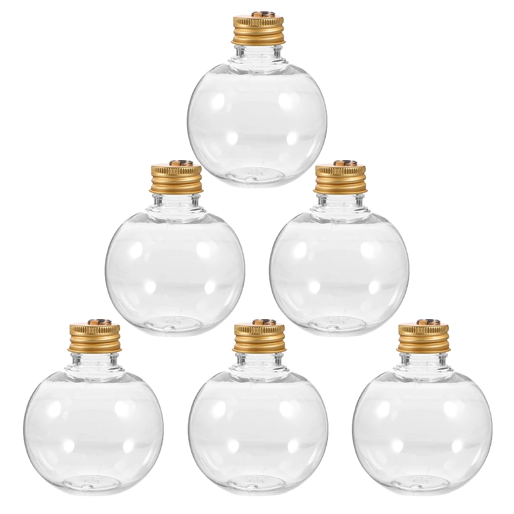 6Pcs Clear Spherical Bottles 150Ml Fillable Plastic Ornaments with Gold Caps Fun Drink Containers for DIY Festive Party Decor
6Pcs Clear Spherical Bottles 150Ml Fillable Plastic Ornaments with Gold Caps Fun Drink Containers for DIY Festive Party Decor