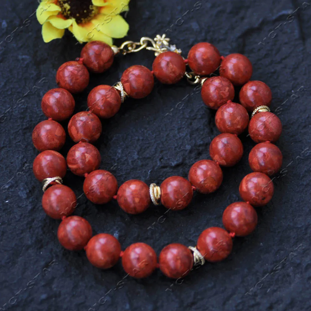 MCT·STAR 26'' 18mm Natural Red Round Grass Coral Bead Necklace CZ (Z14592)
MCT·STAR 26'' 18mm Natural Red Round Grass Coral Bead Necklace CZ (Z14592)