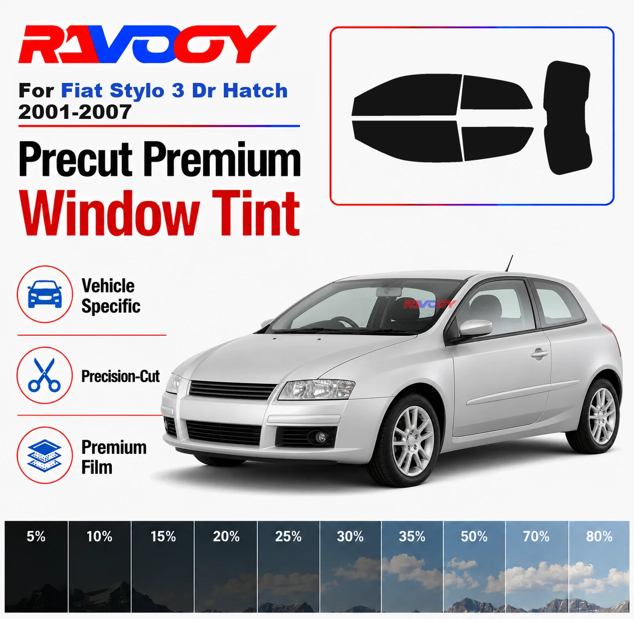 Premium Precut Window Tint Kit Front Rear Windows Rear Windshield For Fiat Stylo 3Dr Hatch 2001-2007 Car Solar Nano Ceramic Film
Premium Precut Window Tint Kit Front Rear Windows Rear Windshield For Fiat Stylo 3Dr Hatch 2001-2007 Car Solar Nano Ceramic Film
