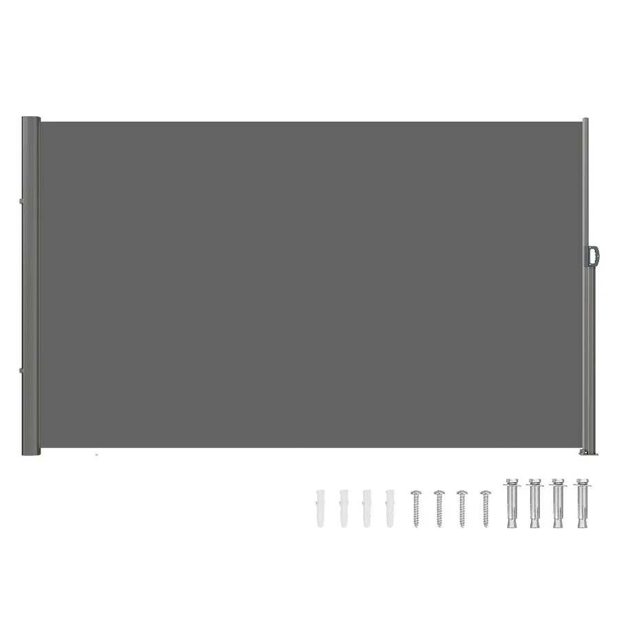 Retractable Side Awning 63''x 118'' Full Aluminum RustProof Outdoor Privacy Screen Folding Room Divider Wind Screen for Patio
Retractable Side Awning 63''x 118'' Full Aluminum RustProof Outdoor Privacy Screen Folding Room Divider Wind Screen for Patio