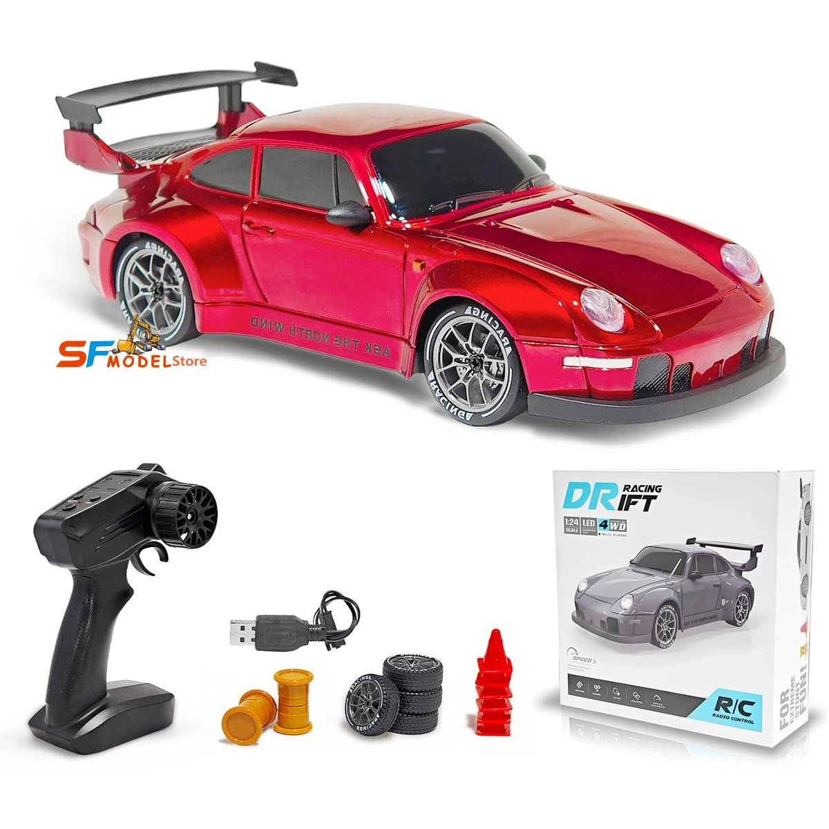 4WD RC Drift Car 1/24 2,4G Радиоуправляемый высокоскоростной гоночный автомобиль с дистанционным управлением, модель ограниченного выпуска, изготовленная на заказ радиоуправляемая машина, игрушка в подарок
4WD RC Drift Car 1/24 2,4G Радиоуправляемый высокоскоростной гоночный автомобиль с дистанционным управлением, модель ограниченного выпуска, изготовленная на заказ радиоуправляемая машина, игрушка в подарок