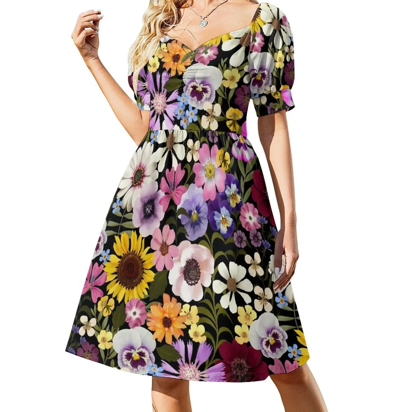 Spring Garden Party floral -black Dress womens clothing Women's long dress Party dresses african dresses for woman
Spring Garden Party floral -black Dress womens clothing Women's long dress Party dresses african dresses for woman