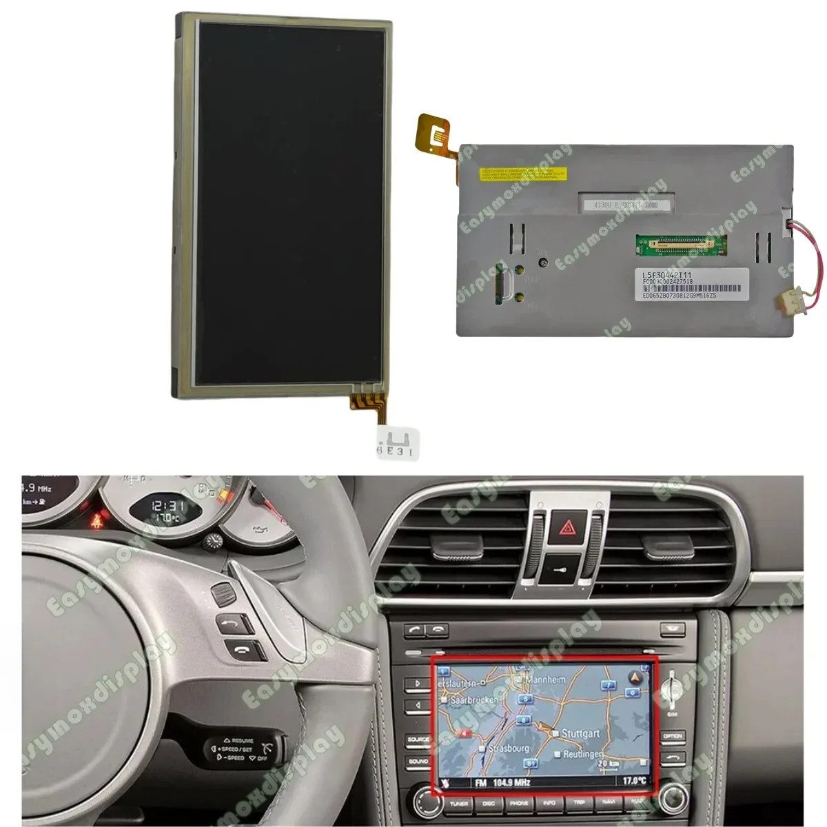 7" LCD Display for Porsche Cayman 987 Cayenne 911 997 Boxster Radio Stereo PCM 3.0 Navigation Screen
7" LCD Display for Porsche Cayman 987 Cayenne 911 997 Boxster Radio Stereo PCM 3.0 Navigation Screen