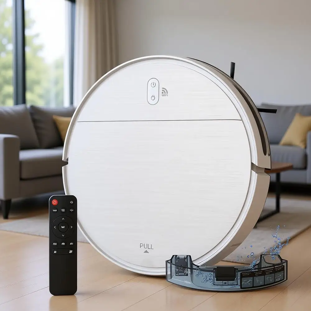 2-in-1 Robot Vacuum and Mop, Carpet & Hard Floor, Alexa/Voice/App Enabled, Powerful & Quiet, Pet Hair Friendly, Slim 2.87, Self-
2-in-1 Robot Vacuum and Mop, Carpet & Hard Floor, Alexa/Voice/App Enabled, Powerful & Quiet, Pet Hair Friendly, Slim 2.87, Self-