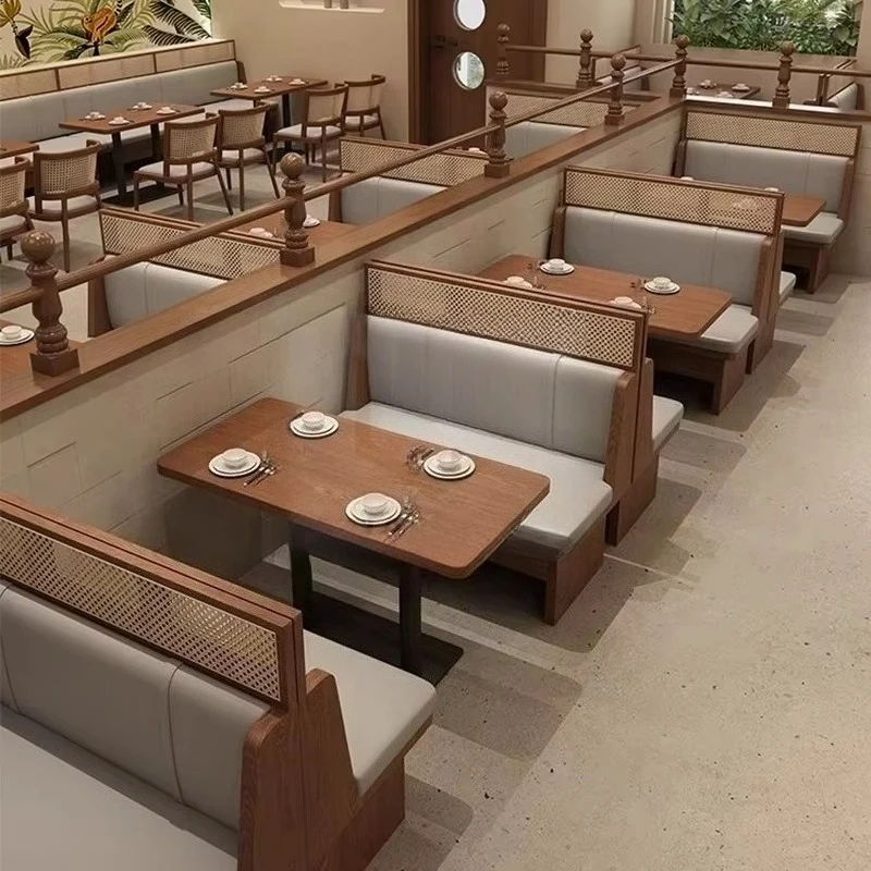Modern Luxury Hotel Hospitality Wood Commercial Restaurant Furniture Booth Seating Table Chair Set
Modern Luxury Hotel Hospitality Wood Commercial Restaurant Furniture Booth Seating Table Chair Set