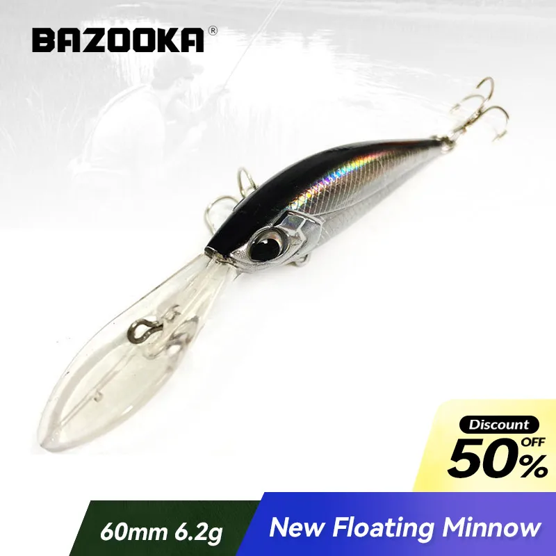 Bazooka Floating Minnow Jerk Fishing Lure JerkBait Popper Hard Bait Carkbait SwimBaits Wobblers VIB Perch Bass Pike Winter Baits
Bazooka Floating Minnow Jerk Fishing Lure JerkBait Popper Hard Bait Carkbait SwimBaits Wobblers VIB Perch Bass Pike Winter Baits