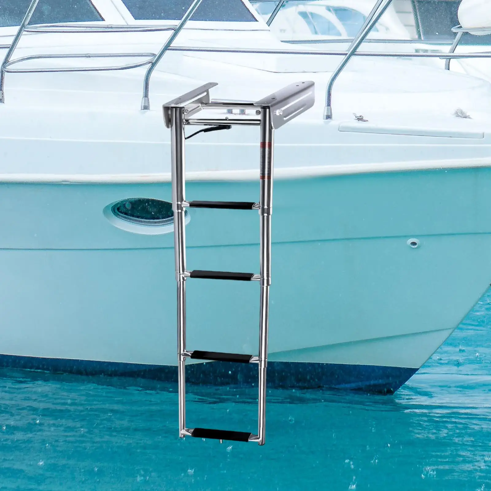 Telescopic Marine Boat Ladder, Equipment Sturdy Professional Easy to Install Deck Ladders Portable, 4 Step Stainless Steel
Telescopic Marine Boat Ladder, Equipment Sturdy Professional Easy to Install Deck Ladders Portable, 4 Step Stainless Steel