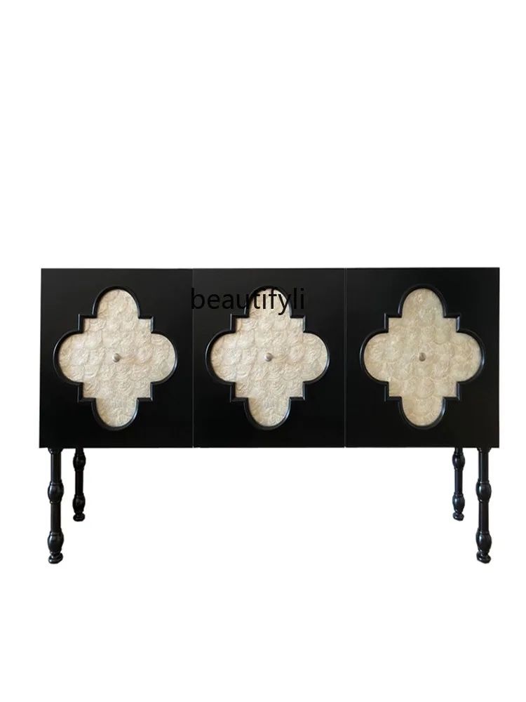 American classical sideboard, light luxury living room, shell shoe decoration, entrance hall cabinet, home storage shoe cabinet
American classical sideboard, light luxury living room, shell shoe decoration, entrance hall cabinet, home storage shoe cabinet