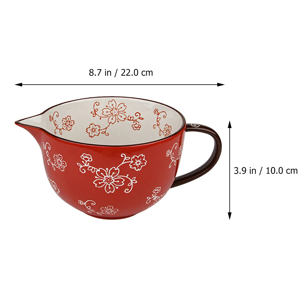 Ceramic Mixing Bowl Red Practical Egg Mixing Kitchen Food Serving Exquisite Design Non-Slip Easy Clean High-Quality
Ceramic Mixing Bowl Red Practical Egg Mixing Kitchen Food Serving Exquisite Design Non-Slip Easy Clean High-Quality
