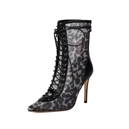 "Elegant Knee-High Stiletto Heels with Leopard Print Mesh, Cross Strap & Back Zipper - Perfect for Banquets & Fashion Shows"
"Elegant Knee-High Stiletto Heels with Leopard Print Mesh, Cross Strap & Back Zipper - Perfect for Banquets & Fashion Shows"