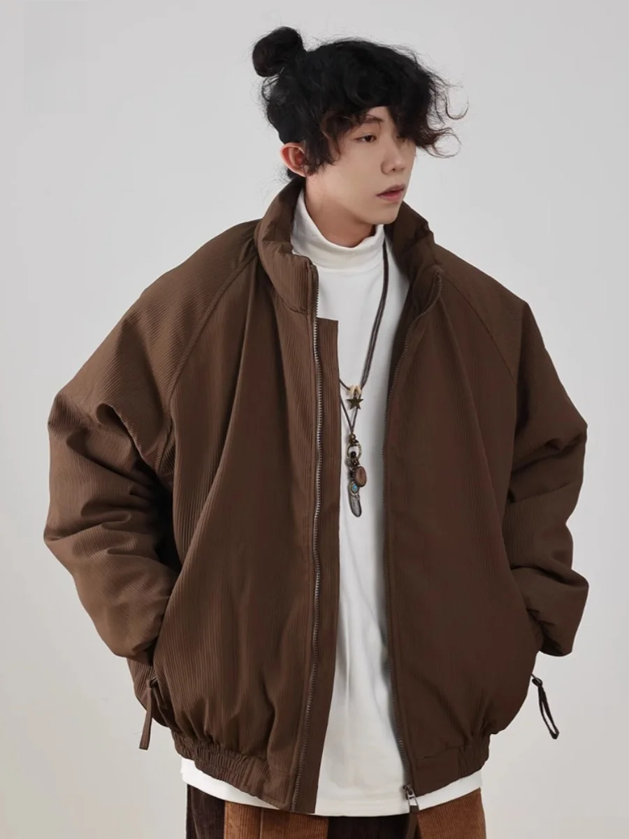 Хлопковая куртка Thiened с вертикальными полосками, воротником-стойкой, в стиле ретро, цвет кофе, корейский стиль, теплая, молодежная, повседневная, свободного кроя
Хлопковая куртка Thiened с вертикальными полосками, воротником-стойкой, в стиле ретро, цвет кофе, корейский стиль, теплая, молодежная, повседневная, свободного кроя