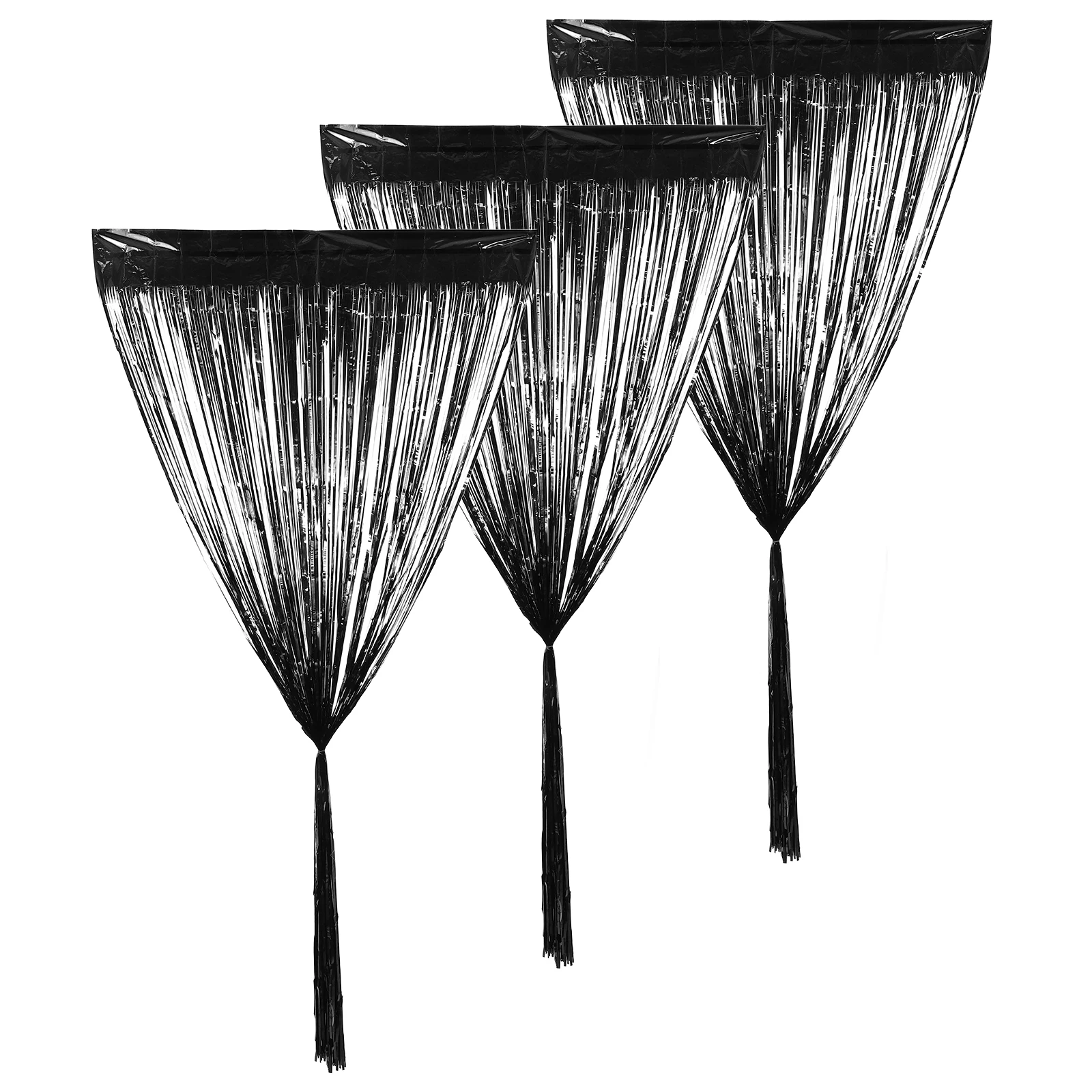 3Pcs 1x2m Black Metal Foil Fringe Curtain Reusable Decor Birthday Christmas Party Backdrop Tinsel Door Photoshoot Streamer
3Pcs 1x2m Black Metal Foil Fringe Curtain Reusable Decor Birthday Christmas Party Backdrop Tinsel Door Photoshoot Streamer