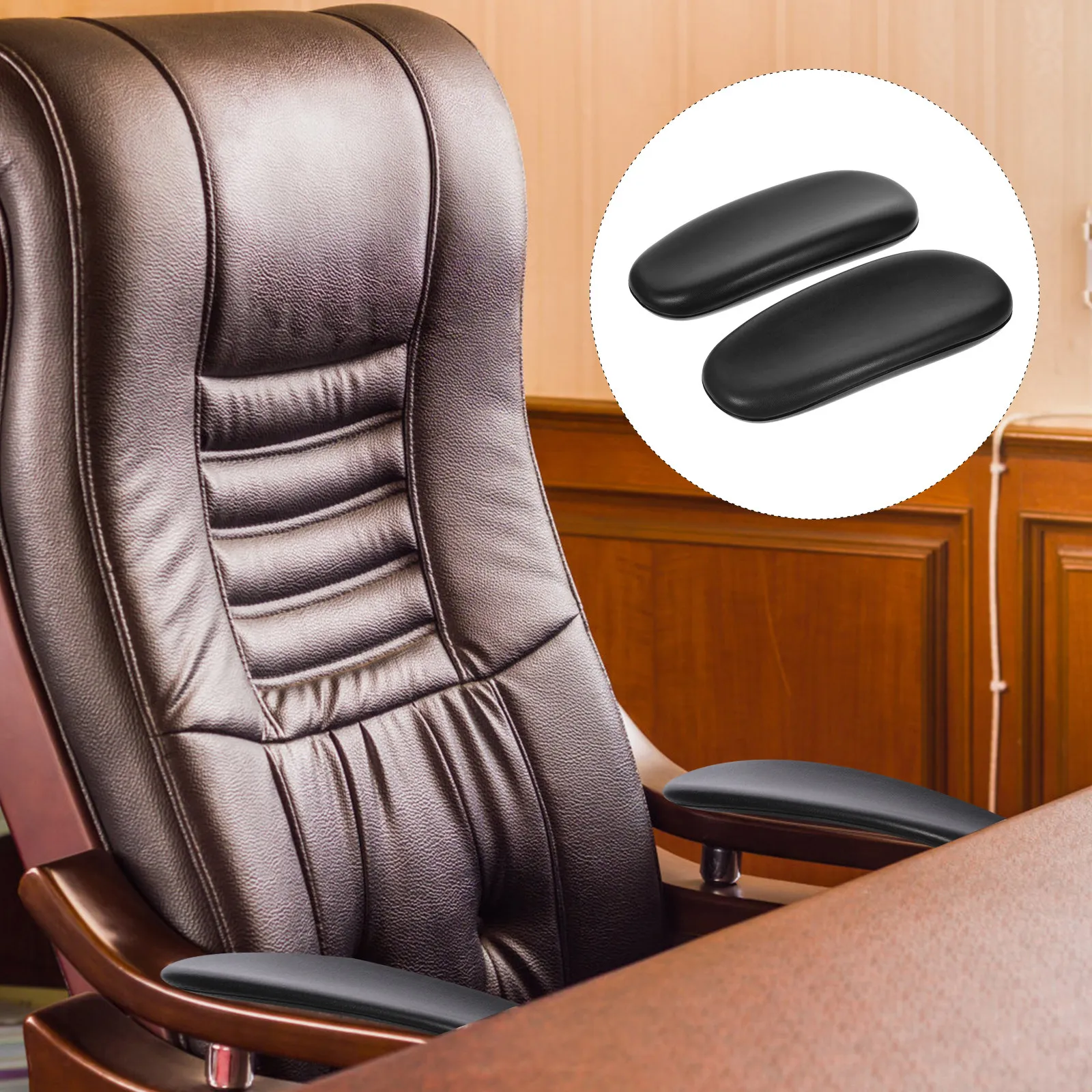 2Pcs Office Chair Armrest Pads Universal PU Replacement Black Anti-Skid Elbow Relief Cushion Support for Office Study
2Pcs Office Chair Armrest Pads Universal PU Replacement Black Anti-Skid Elbow Relief Cushion Support for Office Study