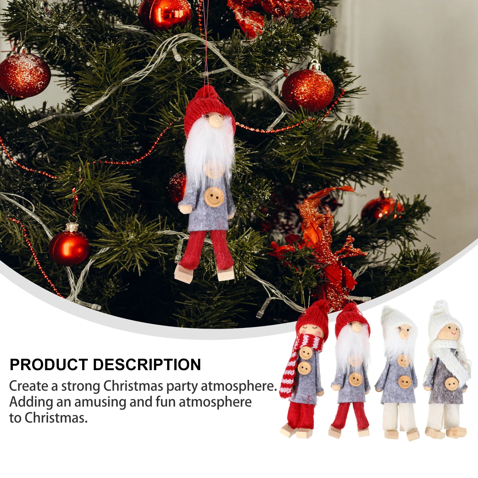 4 Pcs Christmas Tree Ornaments Cartoon Figurines Pendant Hanging Decorations Wooden Adornment Xmas Child
4 Pcs Christmas Tree Ornaments Cartoon Figurines Pendant Hanging Decorations Wooden Adornment Xmas Child