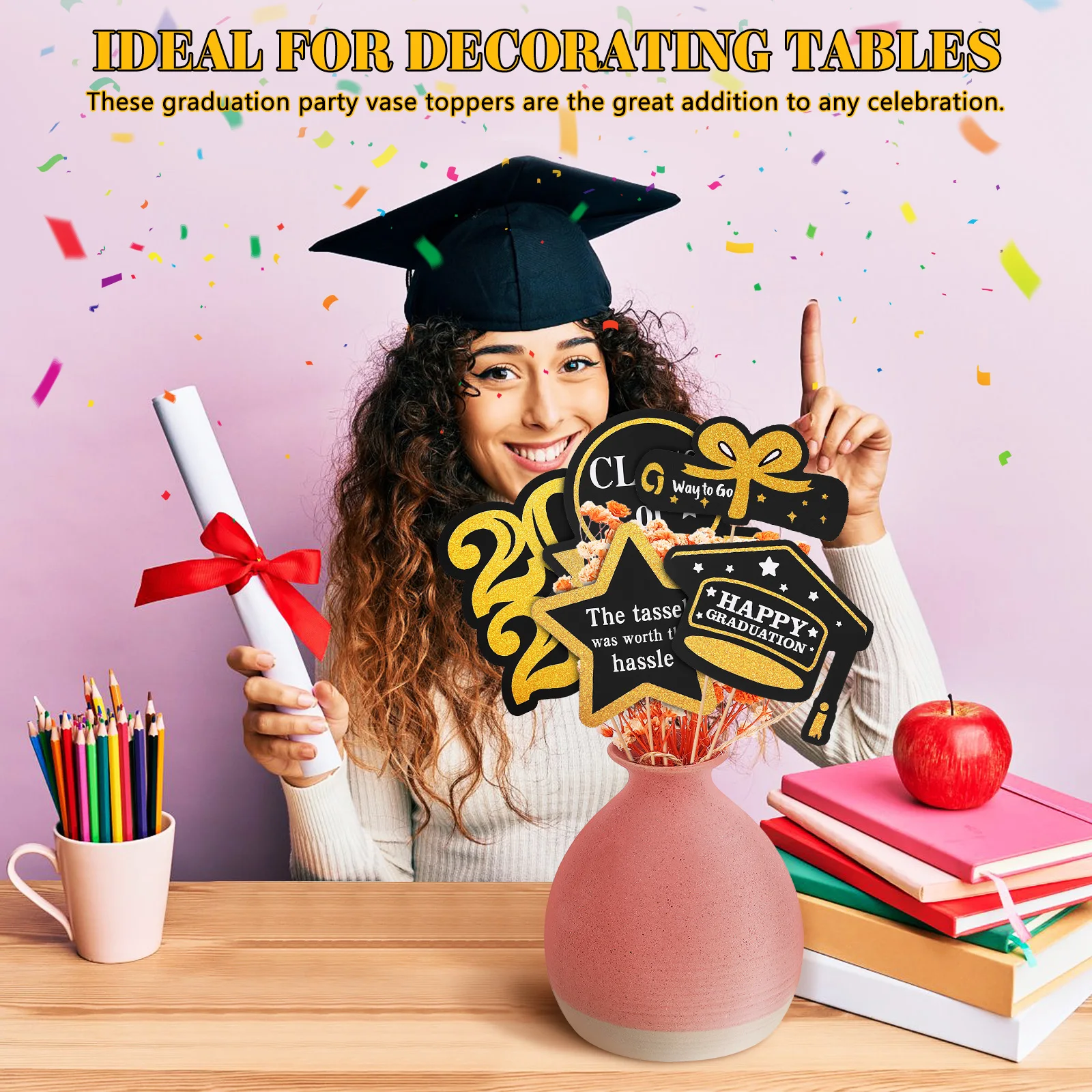1 Set Graduation Party Vase Toppers Grad Party Decorations Table Centerpieces Photo Props Graduation Decoration Supplies
1 Set Graduation Party Vase Toppers Grad Party Decorations Table Centerpieces Photo Props Graduation Decoration Supplies