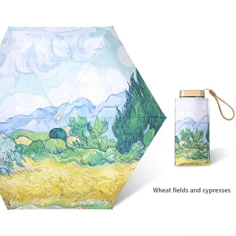 QX2E Oil Painting Umbrella Small Umbrella Sun Protections Parasol Outdoor Sun&Rain Umbrella Travel Umbrella Folding Umbrella
QX2E Oil Painting Umbrella Small Umbrella Sun Protections Parasol Outdoor Sun&Rain Umbrella Travel Umbrella Folding Umbrella