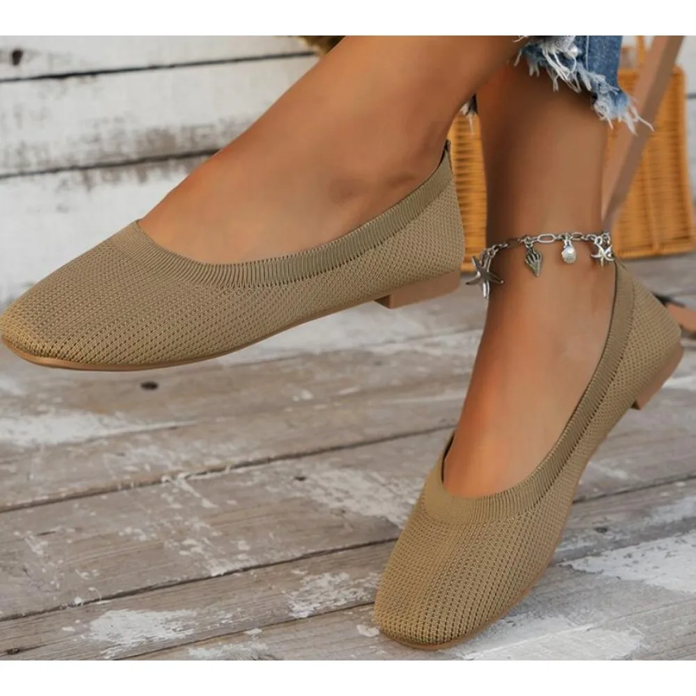 Shoes of Women Fashion Knitted Mesh Breathable Ladies Loafers Comfort Square Toe Casual Flats Zapatos De Mujer
Shoes of Women Fashion Knitted Mesh Breathable Ladies Loafers Comfort Square Toe Casual Flats Zapatos De Mujer