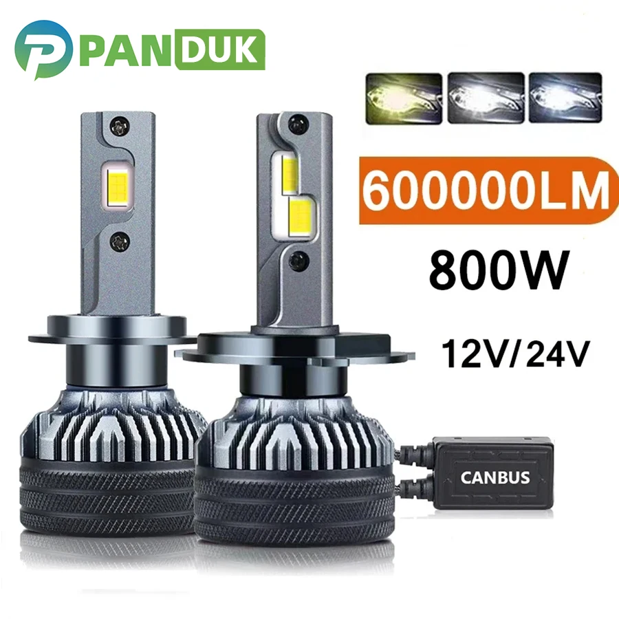 PANDUK H7 H4 Led 600000LM 800W Double Copper Tube Light For Car H1 H11 6000K 12V Car 24V Truck 9005 HB4 9006 Led Headlight Bulb
PANDUK H7 H4 Led 600000LM 800W Double Copper Tube Light For Car H1 H11 6000K 12V Car 24V Truck 9005 HB4 9006 Led Headlight Bulb