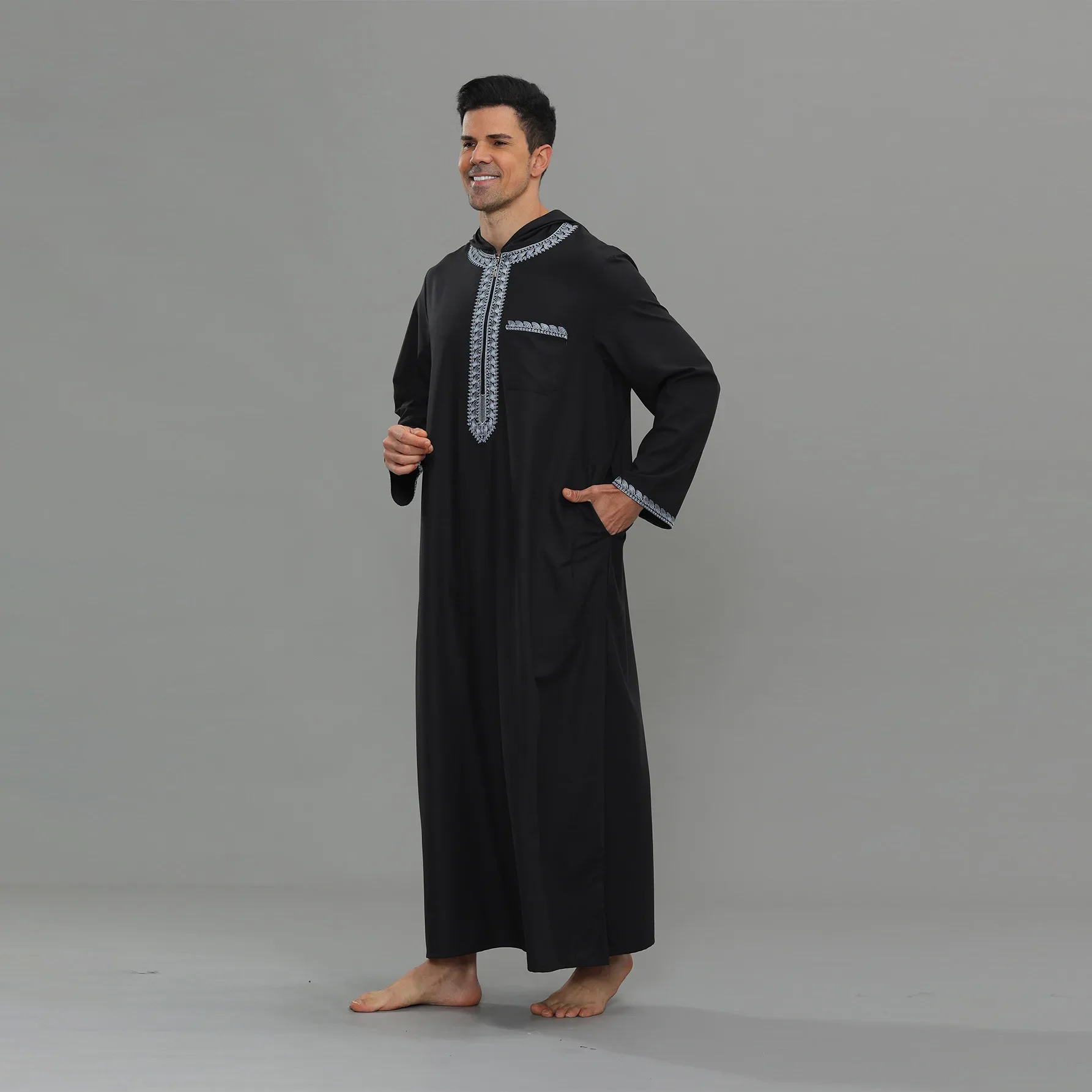 Eid Djellaba Hooded Robe Muslim Men Jubba Thobe Abaya Embroidery Zipper Caftan Dress Daffah Dishdasha Traditional Islam Clothing
Eid Djellaba Hooded Robe Muslim Men Jubba Thobe Abaya Embroidery Zipper Caftan Dress Daffah Dishdasha Traditional Islam Clothing