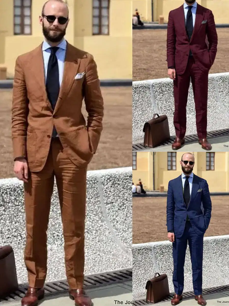 Летние льняные деловые костюмы для мужчин среды Slim Fit однобортные пиджаки с брюками комплект одежды из 2 предметов Trajes Para Hombre
Летние льняные деловые костюмы для мужчин среды Slim Fit однобортные пиджаки с брюками комплект одежды из 2 предметов Trajes Para Hombre