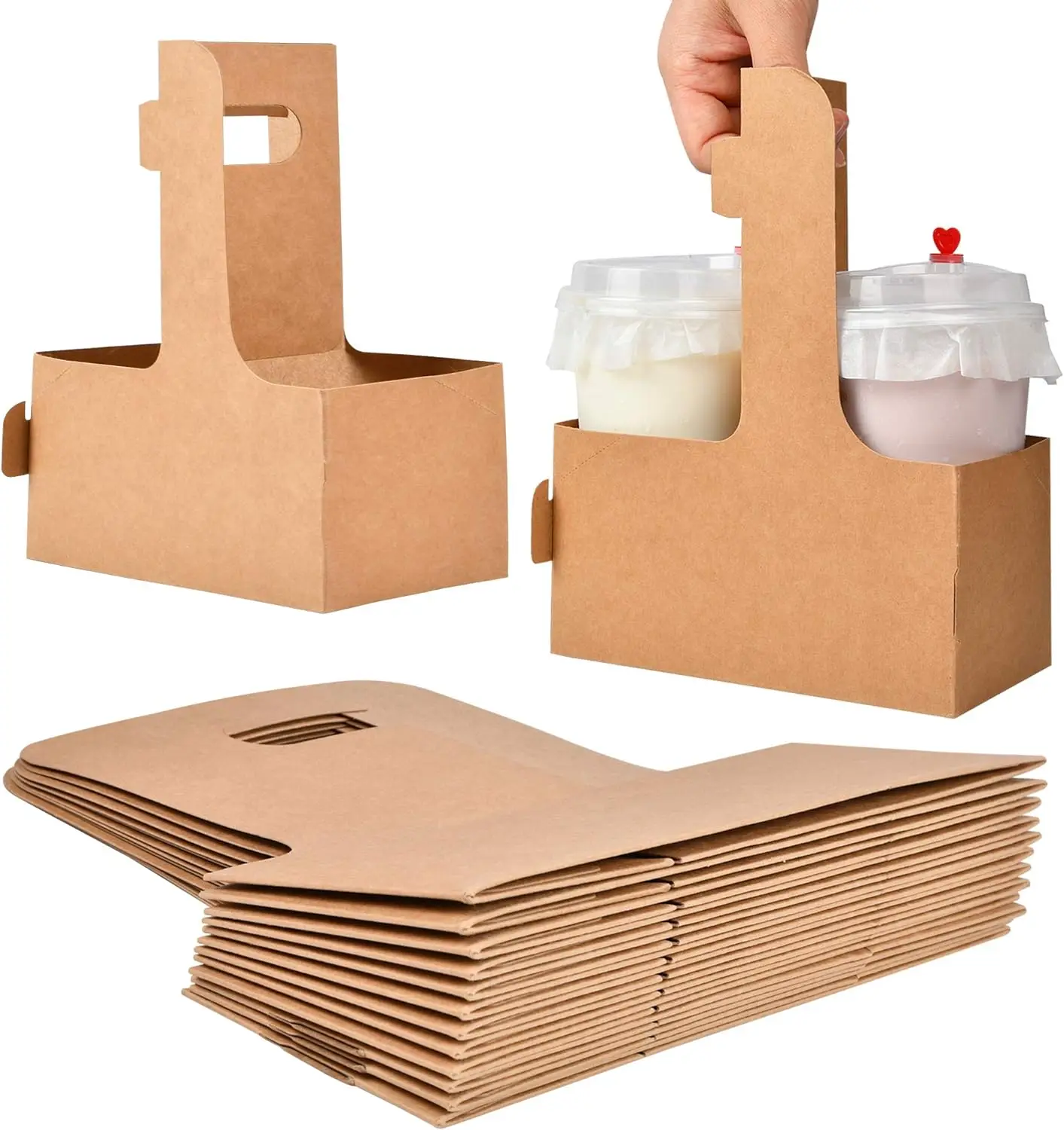 10Pcs Disposable Coffee Drink Carrier Kraft Paper Flower Gift Bags with Handle Bouquet Bags for Birthday Wedding Party Supplies
10Pcs Disposable Coffee Drink Carrier Kraft Paper Flower Gift Bags with Handle Bouquet Bags for Birthday Wedding Party Supplies