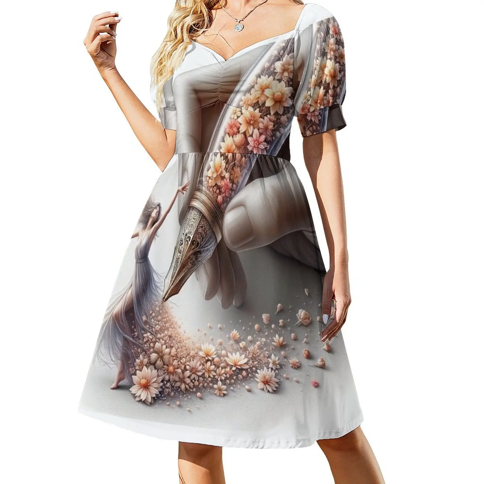 Dance of Creation - Pen and Flower Art Short-Sleeved Dress dresses women summer 2025 Women's long dress
Dance of Creation - Pen and Flower Art Short-Sleeved Dress dresses women summer 2025 Women's long dress