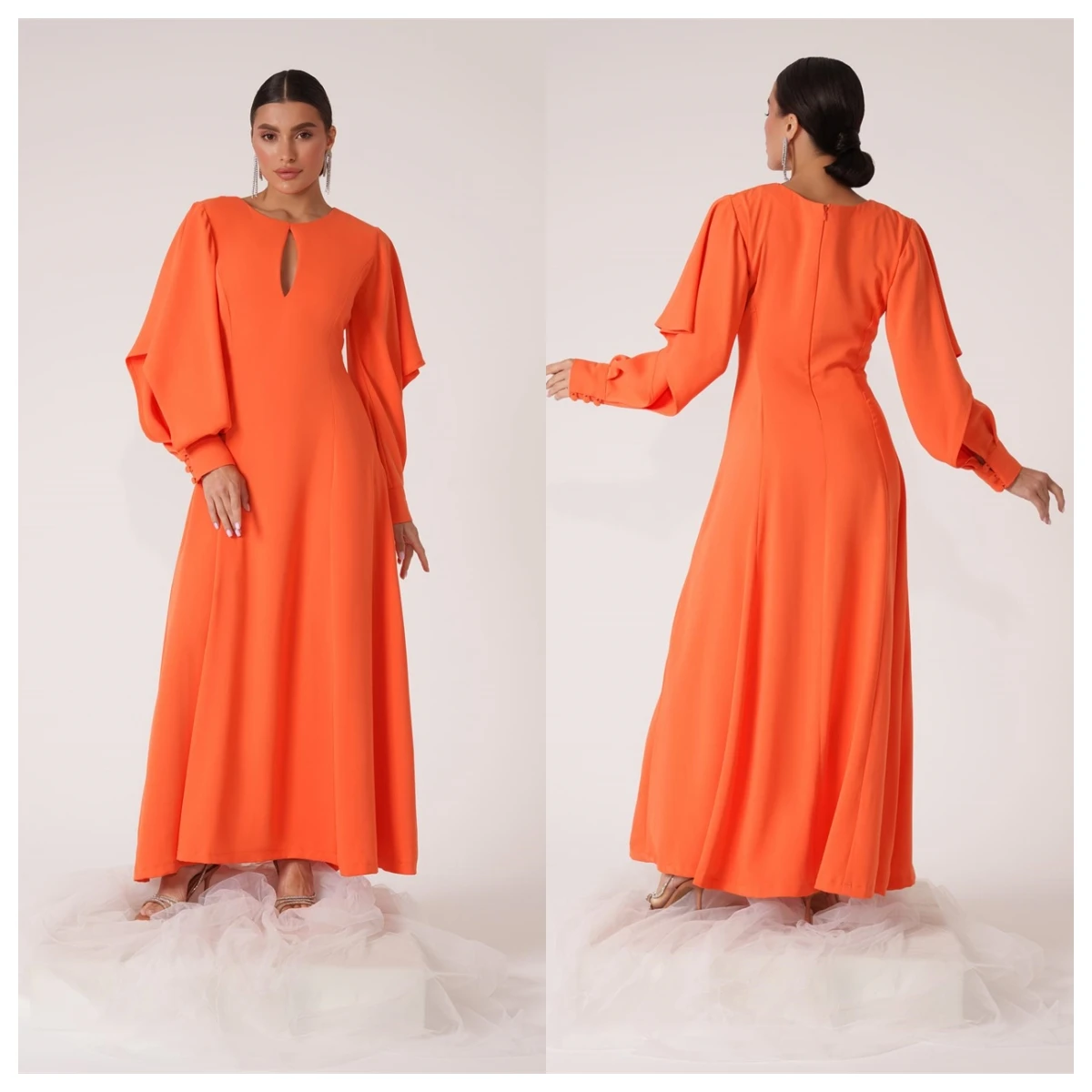 Customized Formal Orange Jersey Evening Dress O-Neck Long Sleeves Bridal Party Soft Special Occasion Gowns Temperament Classic
Customized Formal Orange Jersey Evening Dress O-Neck Long Sleeves Bridal Party Soft Special Occasion Gowns Temperament Classic