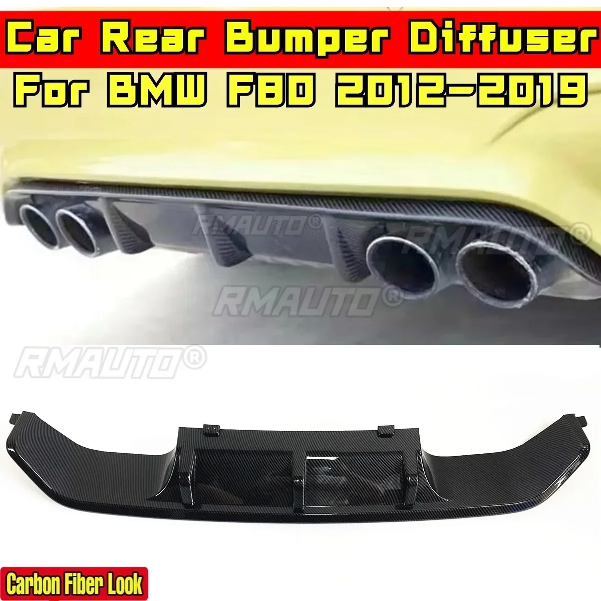 For BMW F80 2012-2019 Body Kit BMW F30 Rear Bumper Lip Spoiler Carbon Fiber Look Sport Style Diffuser Splitter Car Accessories
For BMW F80 2012-2019 Body Kit BMW F30 Rear Bumper Lip Spoiler Carbon Fiber Look Sport Style Diffuser Splitter Car Accessories