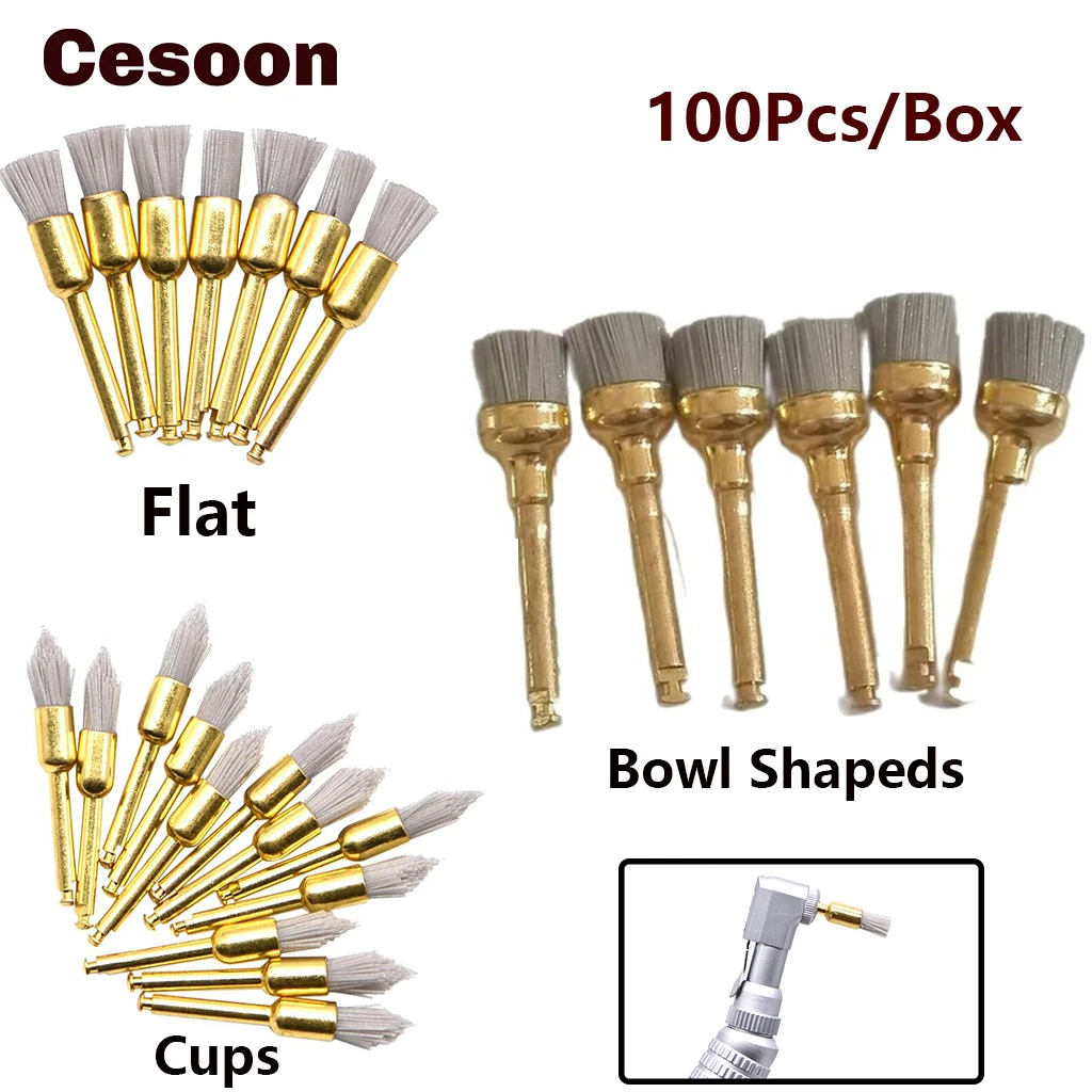 100Pc/Box Dental Polishing Brush Alumina Material Latch Flat Cups Bowl Type Polisher Prophy Brushes For Contra Angle Handpiece
100Pc/Box Dental Polishing Brush Alumina Material Latch Flat Cups Bowl Type Polisher Prophy Brushes For Contra Angle Handpiece