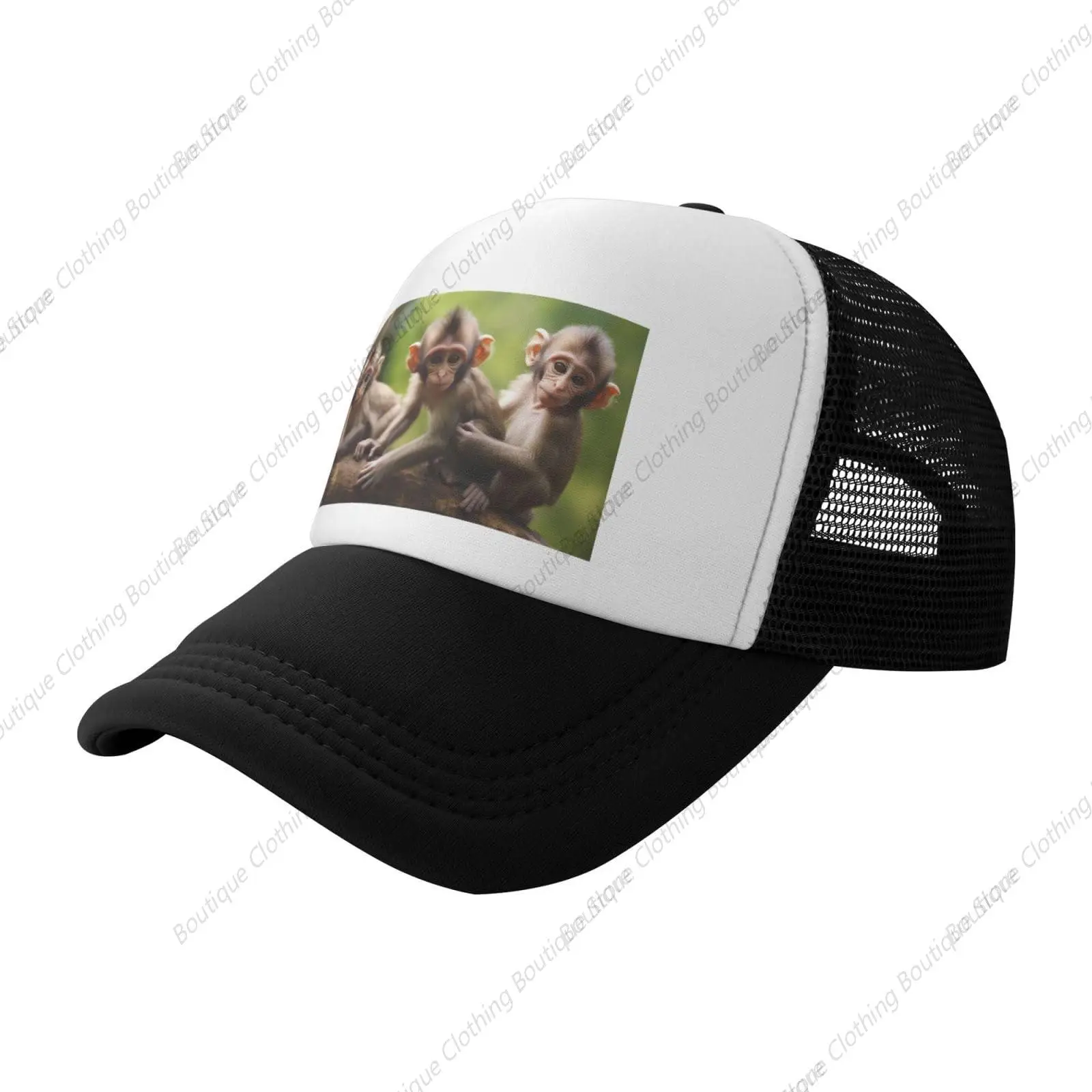 Trucker Hats Cute Little Monkeys Printing Mesh Baseball Cap Trucker Hats Women with Adjustable Snapback Strap Black
Trucker Hats Cute Little Monkeys Printing Mesh Baseball Cap Trucker Hats Women with Adjustable Snapback Strap Black