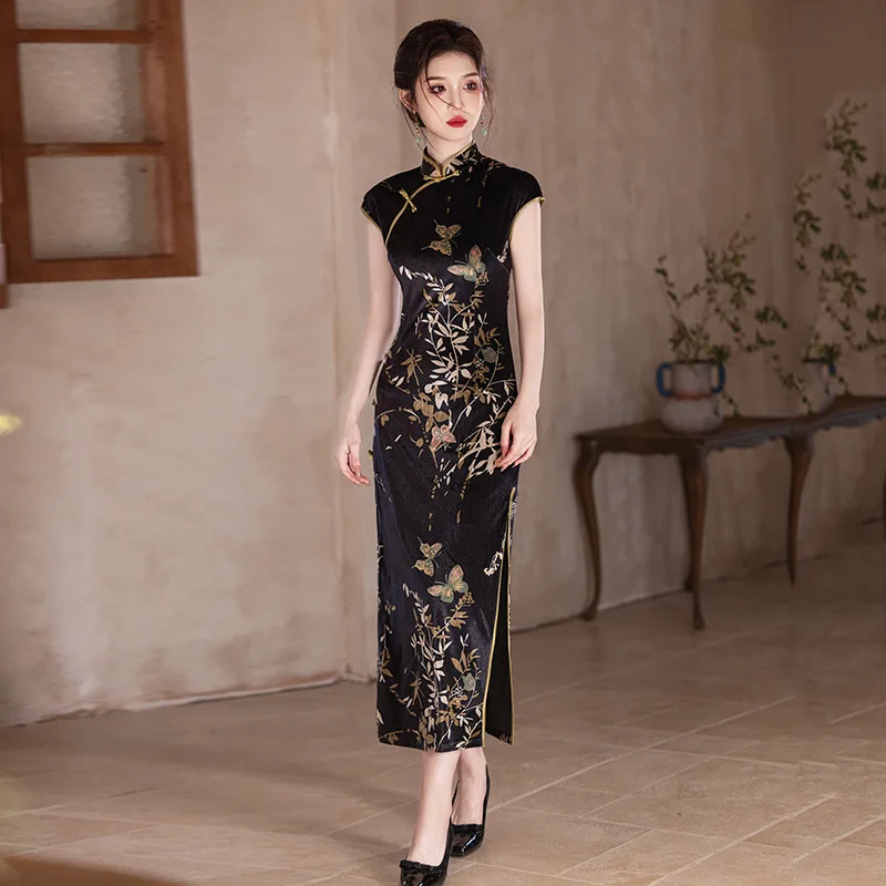 Thick Winter Clothing Chinese Long Style Daily Improved Cheongsam Young Women's Retro Long Sleeved Dress Dress Qipao
Thick Winter Clothing Chinese Long Style Daily Improved Cheongsam Young Women's Retro Long Sleeved Dress Dress Qipao