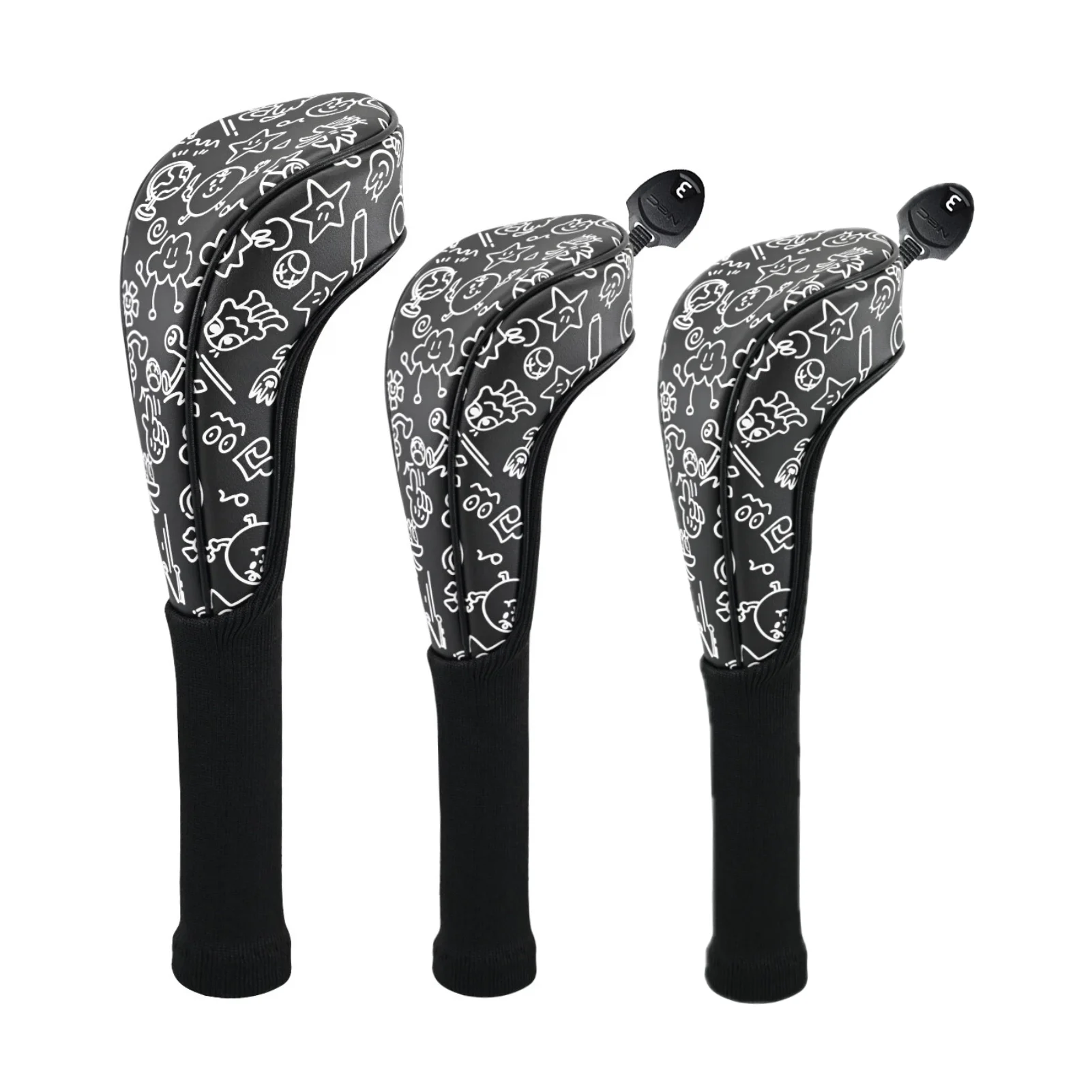 3Pcs/Set Golf Head Covers for Driver and Fairway Wood Long-necked Wooden Club PU Waterproof Leather and High-density Knit
3Pcs/Set Golf Head Covers for Driver and Fairway Wood Long-necked Wooden Club PU Waterproof Leather and High-density Knit