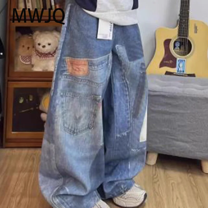 MWJQ High Street Amrican Vintage Washed Jeans Men's Printed Design Worn-out Blue Machete Casual Pants American Hiphop 010226
MWJQ High Street Amrican Vintage Washed Jeans Men's Printed Design Worn-out Blue Machete Casual Pants American Hiphop 010226