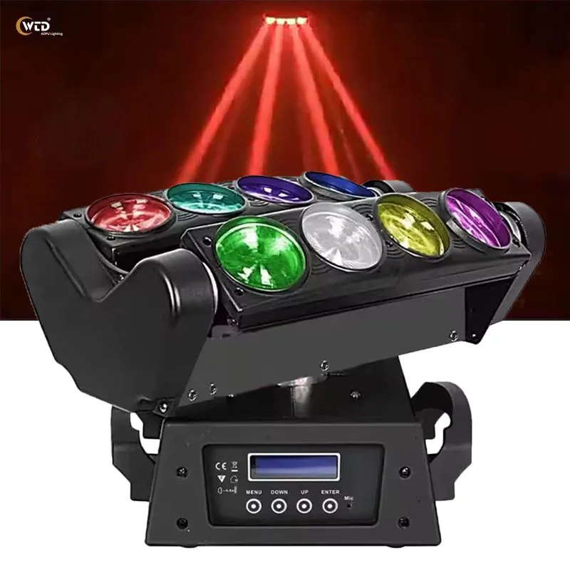AOPU 8x10W RGBW 4In1 LED Spider Moving Head Beam Light for DJ Disco Light Show Equipment Party Lighting
AOPU 8x10W RGBW 4In1 LED Spider Moving Head Beam Light for DJ Disco Light Show Equipment Party Lighting