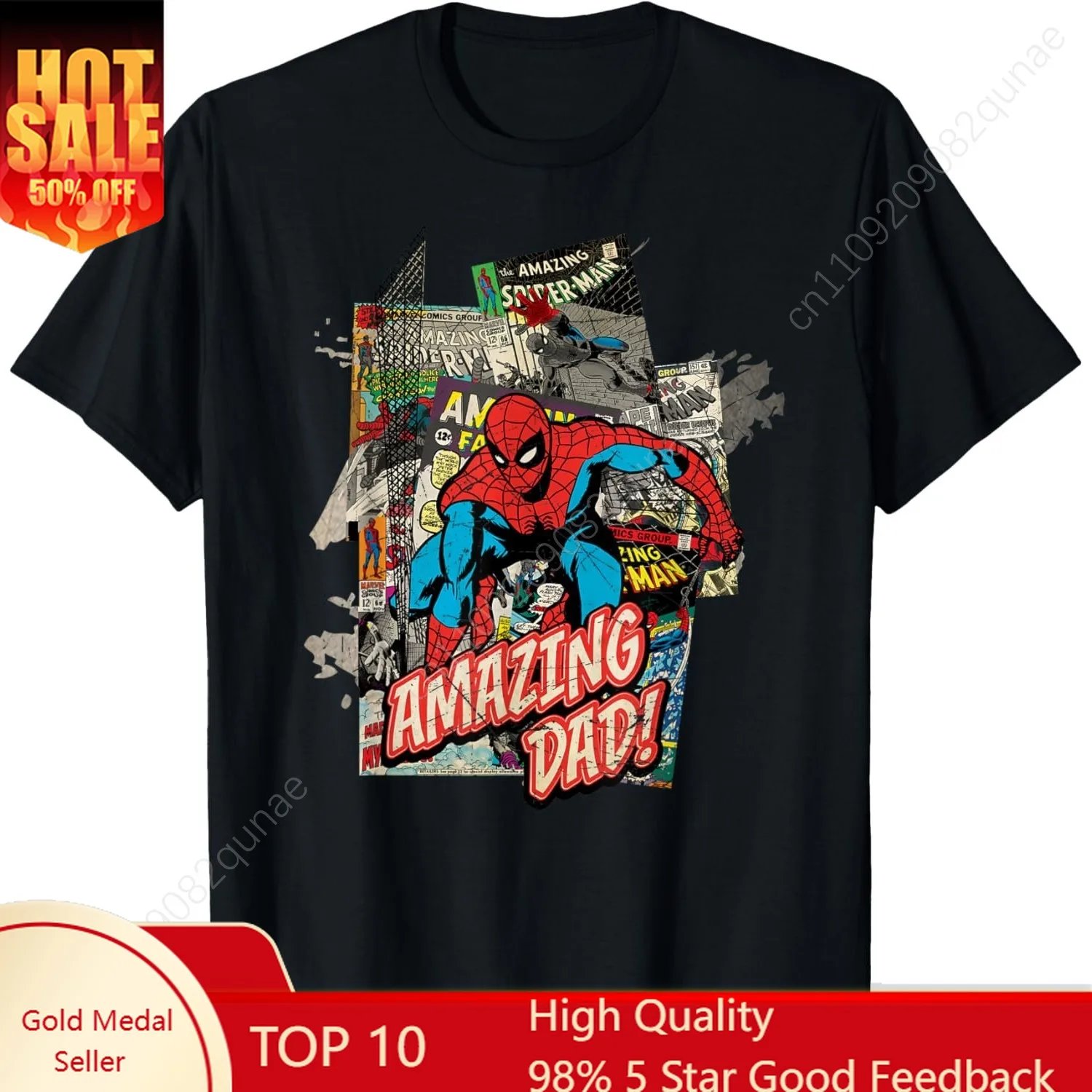 Marvel Spider-Man Amazing Dad Father's Day Mens T-Shirt Cosplay
Marvel Spider-Man Amazing Dad Father's Day Mens T-Shirt Cosplay