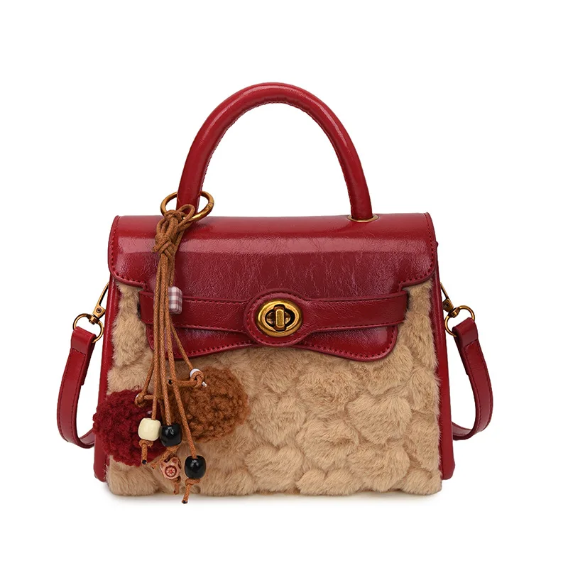 Retro Bag Crossbody Plush Bag for Women, Fashionable and Simple Handbag, Versatile Tote Bag, Autumn and Winter, New Bag
Retro Bag Crossbody Plush Bag for Women, Fashionable and Simple Handbag, Versatile Tote Bag, Autumn and Winter, New Bag
