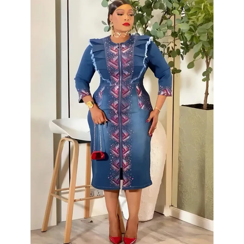 Elegant African Dresses for Women 2026 New Africa Clothing Plus Size Turkey Wedding Party Long Dress Dashiki Ankara Denim Robe
Elegant African Dresses for Women 2026 New Africa Clothing Plus Size Turkey Wedding Party Long Dress Dashiki Ankara Denim Robe